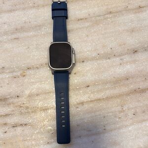 Blue Smartwatch with Silver Frame